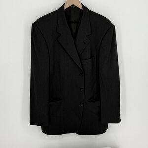 El Corte Ingles Emidio Tucci Loro Piana Tasmanian Wool Black Blazer Men’s 48R